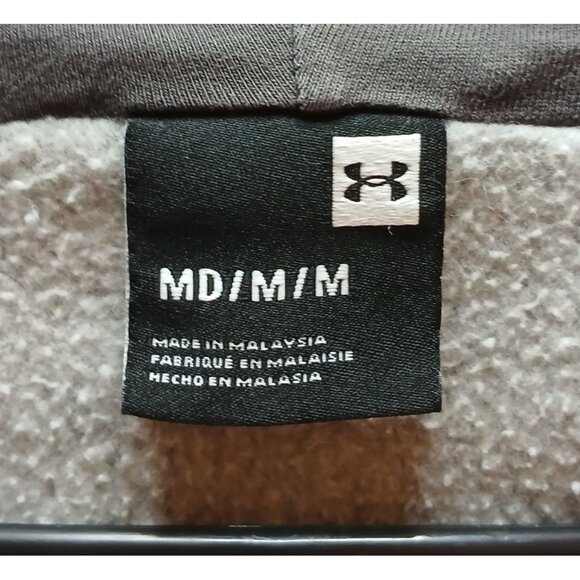 Under Armour Men's Full Zip Hoodie Size M Comfortable Casual Gray Fleece Sweatsh - Picture 3 of 12